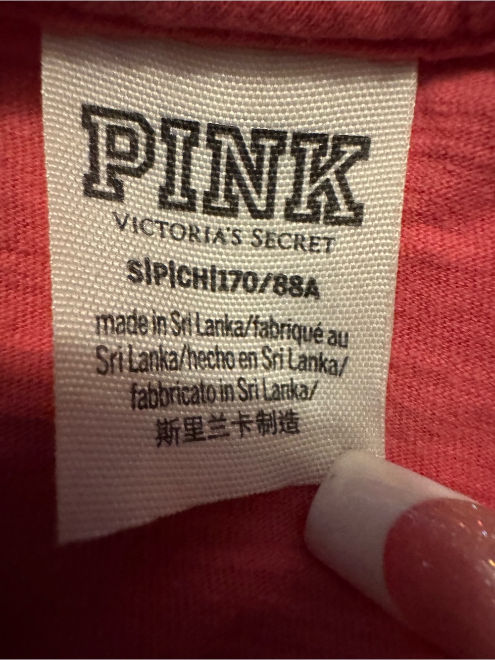 PINK Victoria's Secret Coral Pink Label Tee